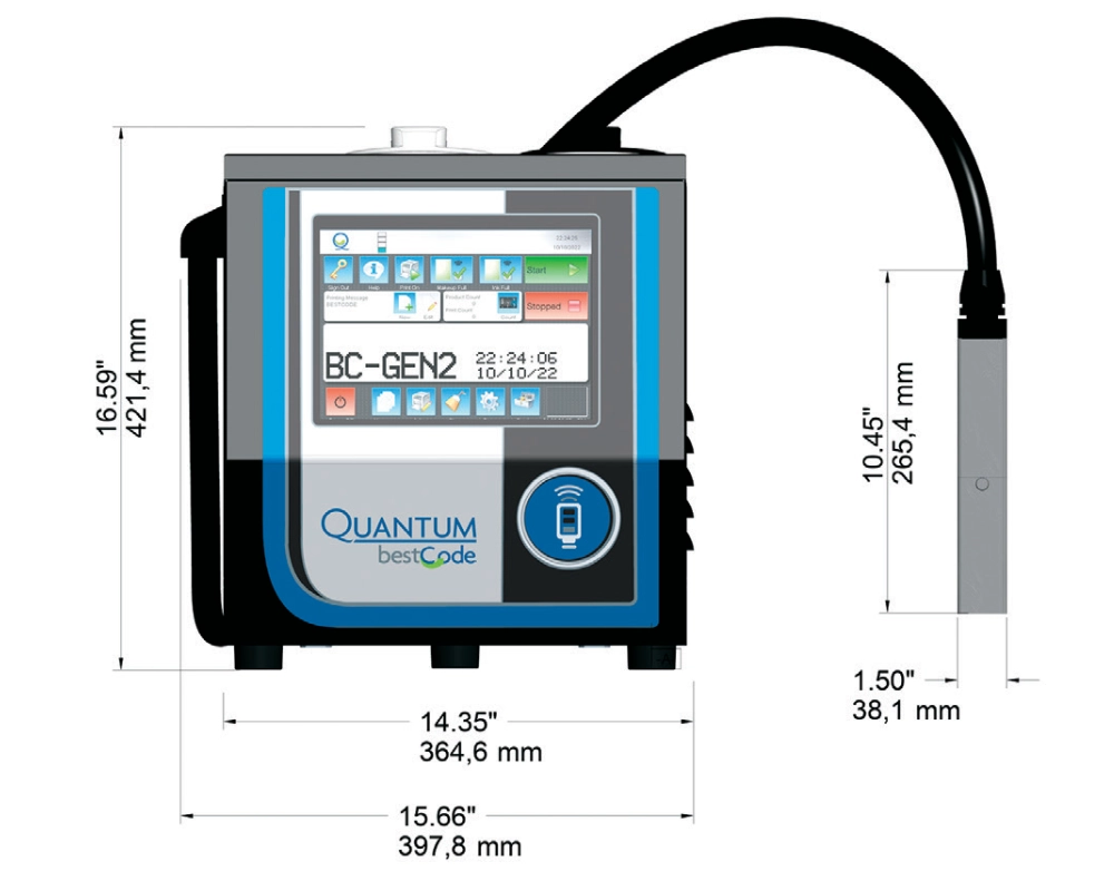 Quantum bestCode | Sistema Industrial de Codificación Inkjet de Alta Velocidad