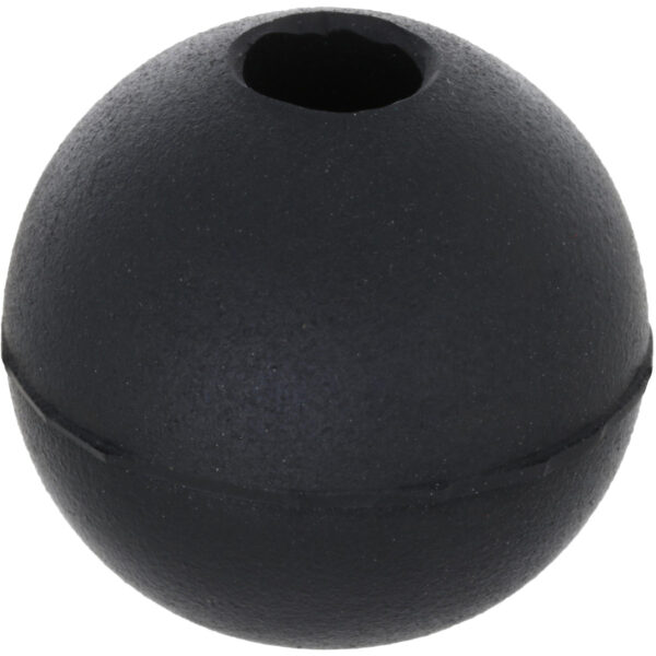 Black viton ball gasket on white background.