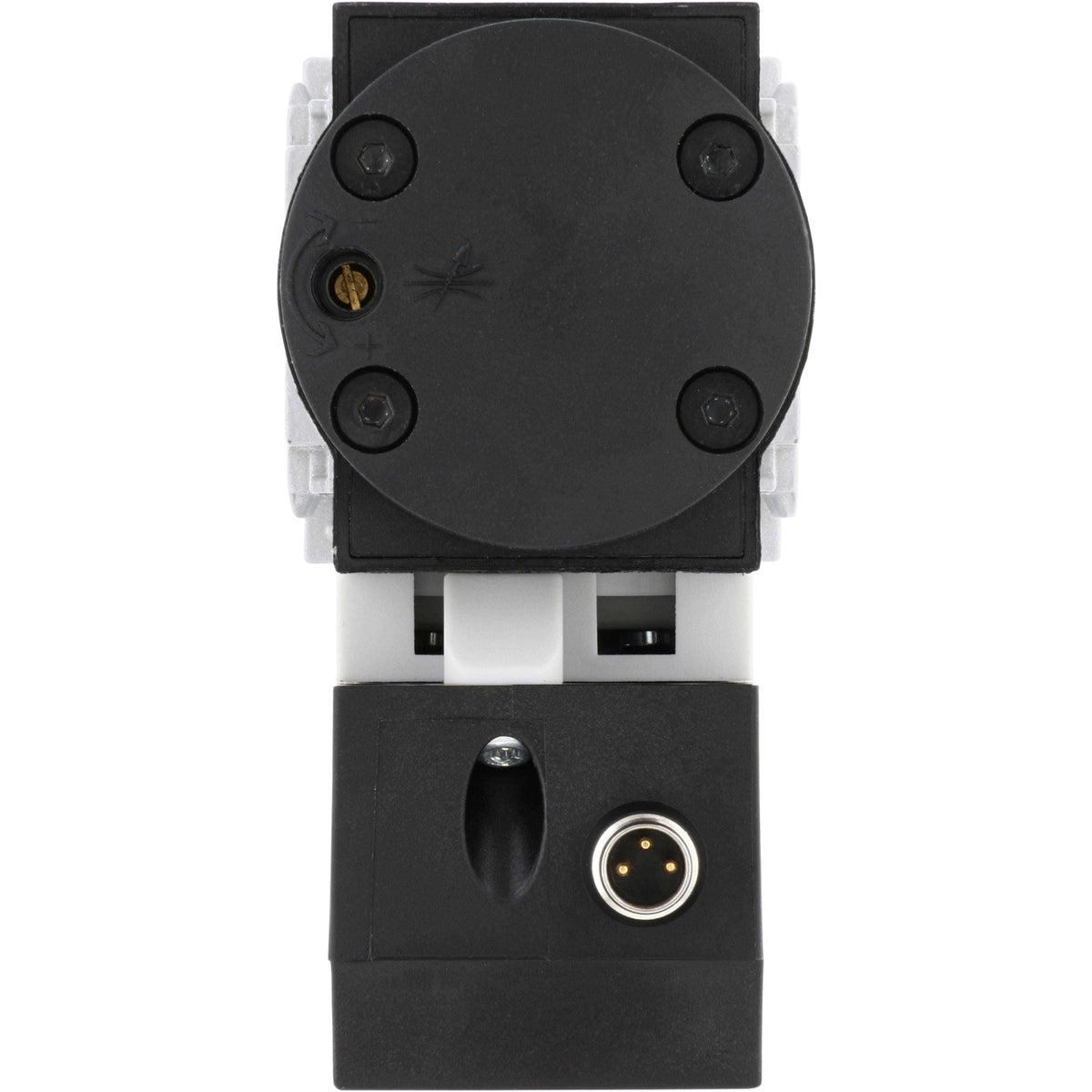 MS4-DL Soft start valve with digital display and blue up.down press buttons on white background.