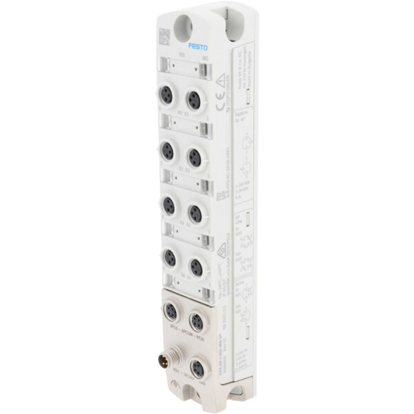 white digital input module on white background.