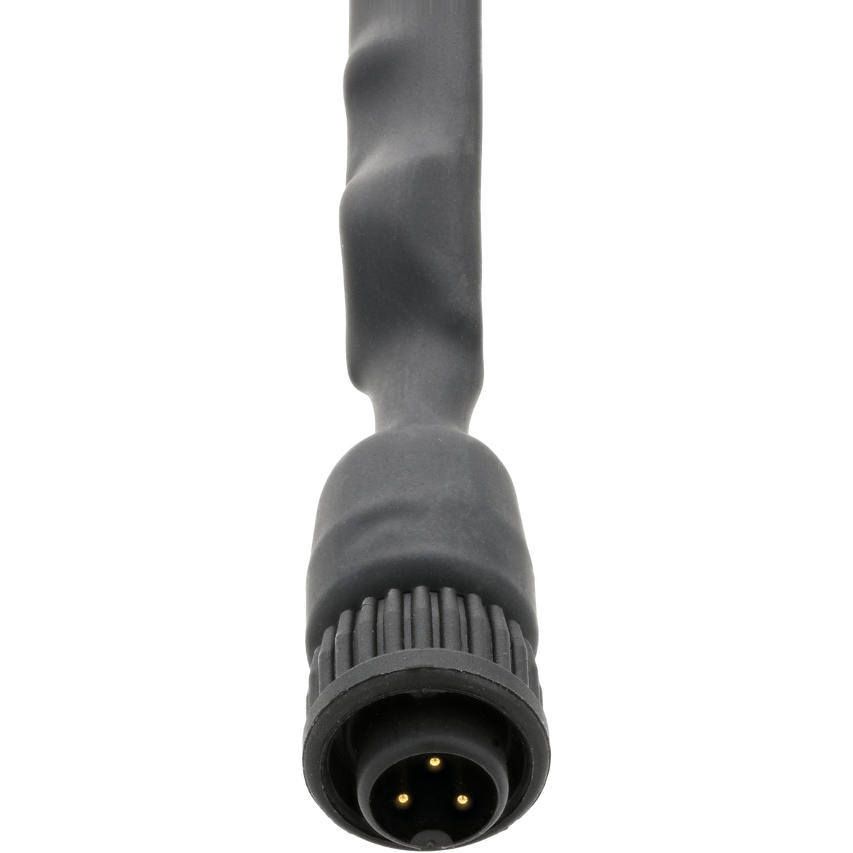 Black plastic female electrical connection shown on white background.