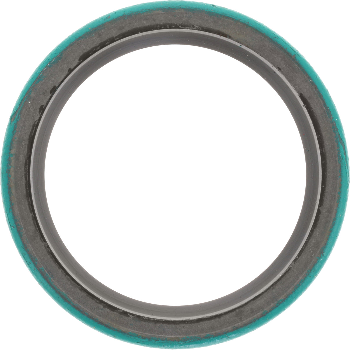 Single Lip Grease Seal - Solid, 1.000 in Shaft Dia., 1.250 in OD, 0.125 in Overall Width, HM14 Design, Green Nitrile Rubber (NBR) Lip Material on white background.