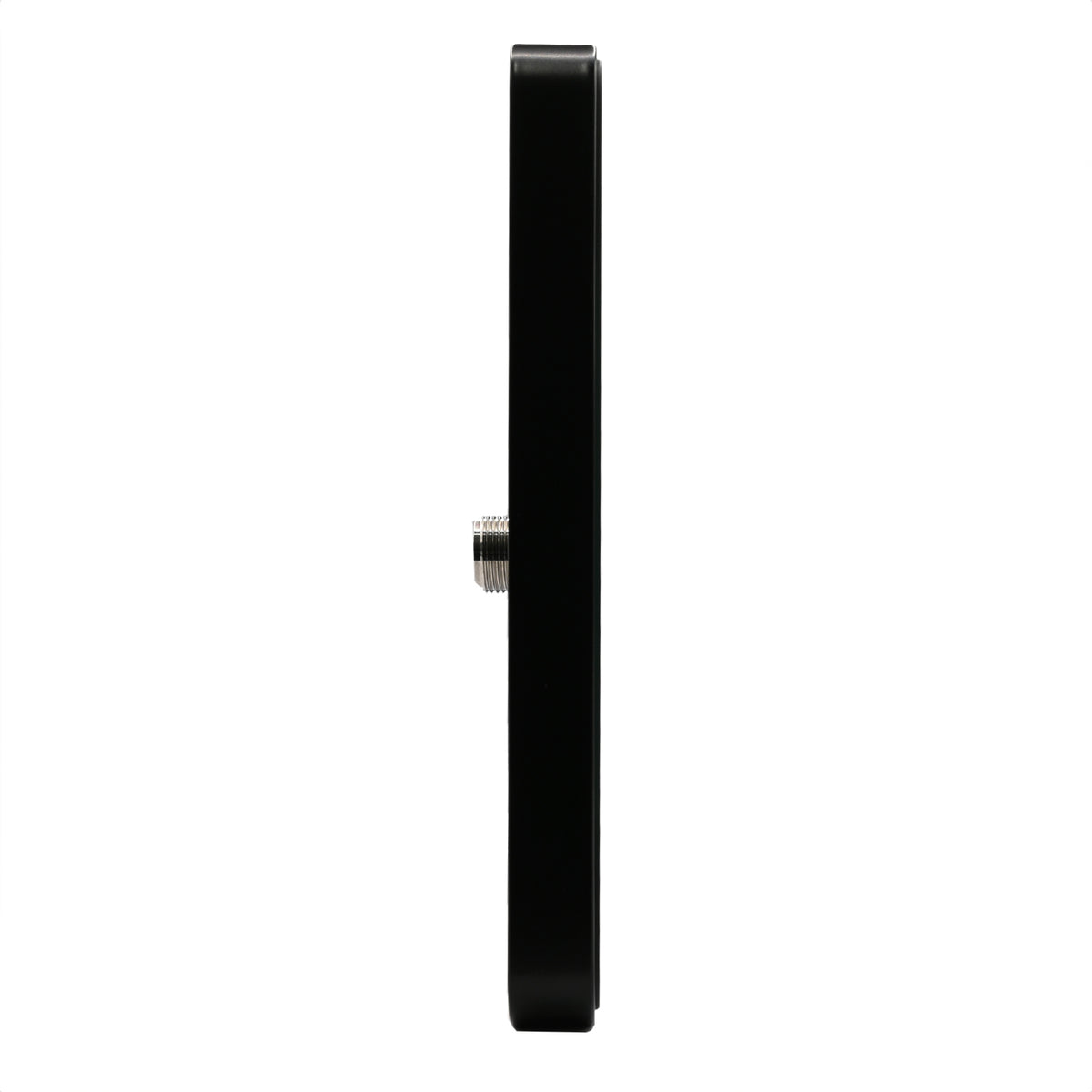 Sideview of black JSmart 710 touchscreen on white background.