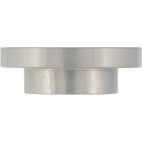 Two tiered hard anodized aluminum disk spacer for swing arms on white background.