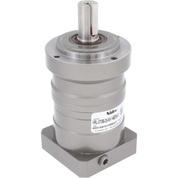 Grey gearbox on white background.